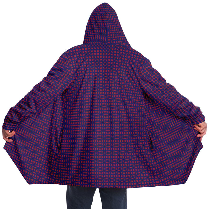Fishman Phish Donuts Cuddle Cloak | Unisex Minky Sherpa Hooded Coat | Women and Mens Festival Coat | Mountain Fashion