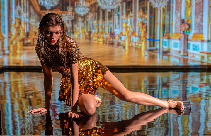 Helen gold festival mini dress – Manifestie