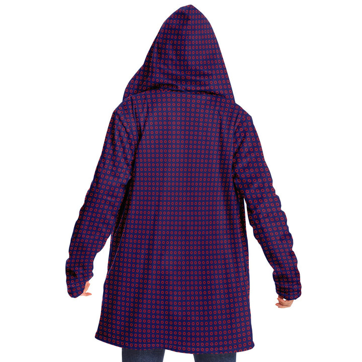 Fishman Phish Donuts Cuddle Cloak | Unisex Minky Sherpa Hooded Coat | Women and Mens Festival Coat | Mountain Fashion