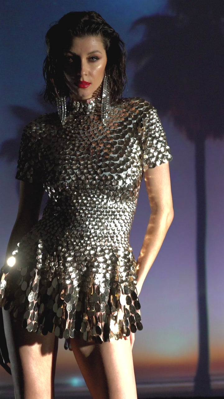 Rose gold sequin festival dress – Manifestie
