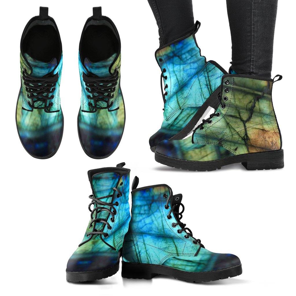 Labradorite Vegan Leather Boots - Manifestie