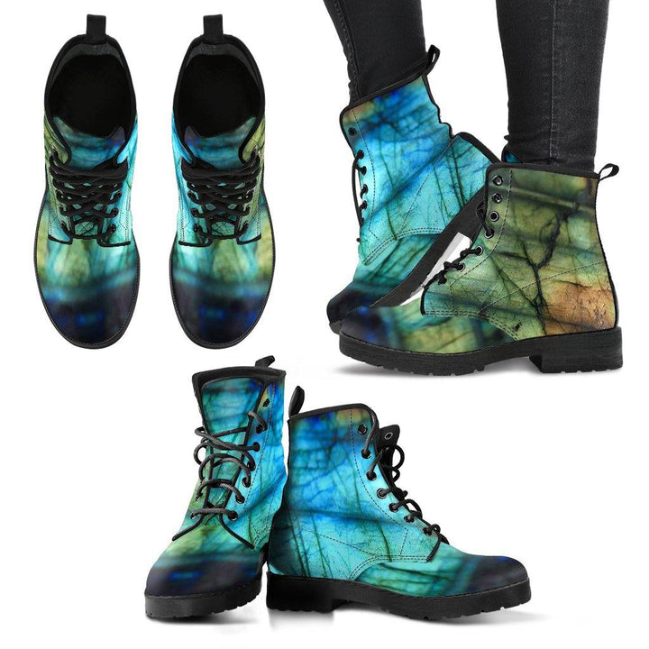 Labradorite Vegan Leather Boots - Manifestie
