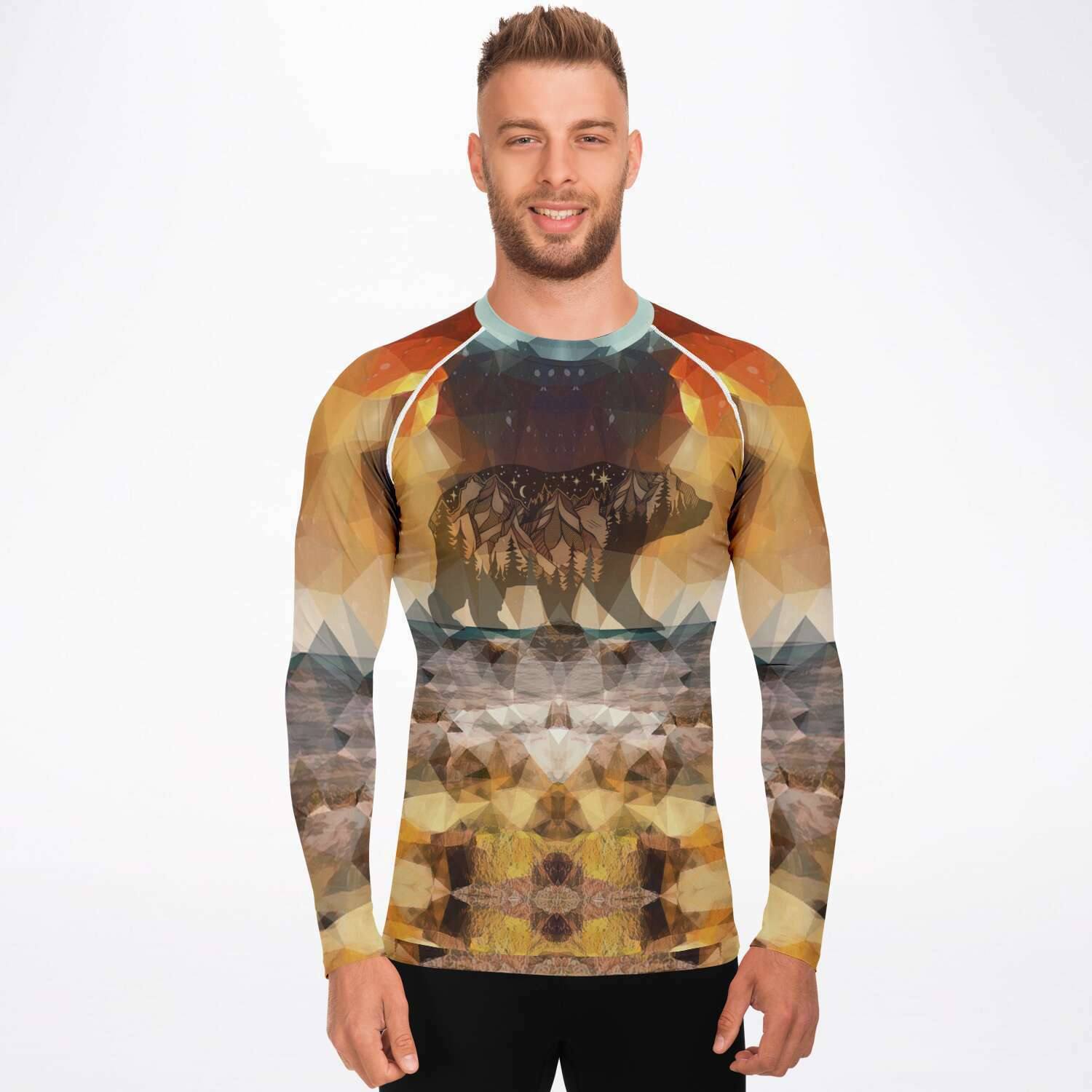 Cali Dreams Mens Rash Guard | California Bear - Manifestie