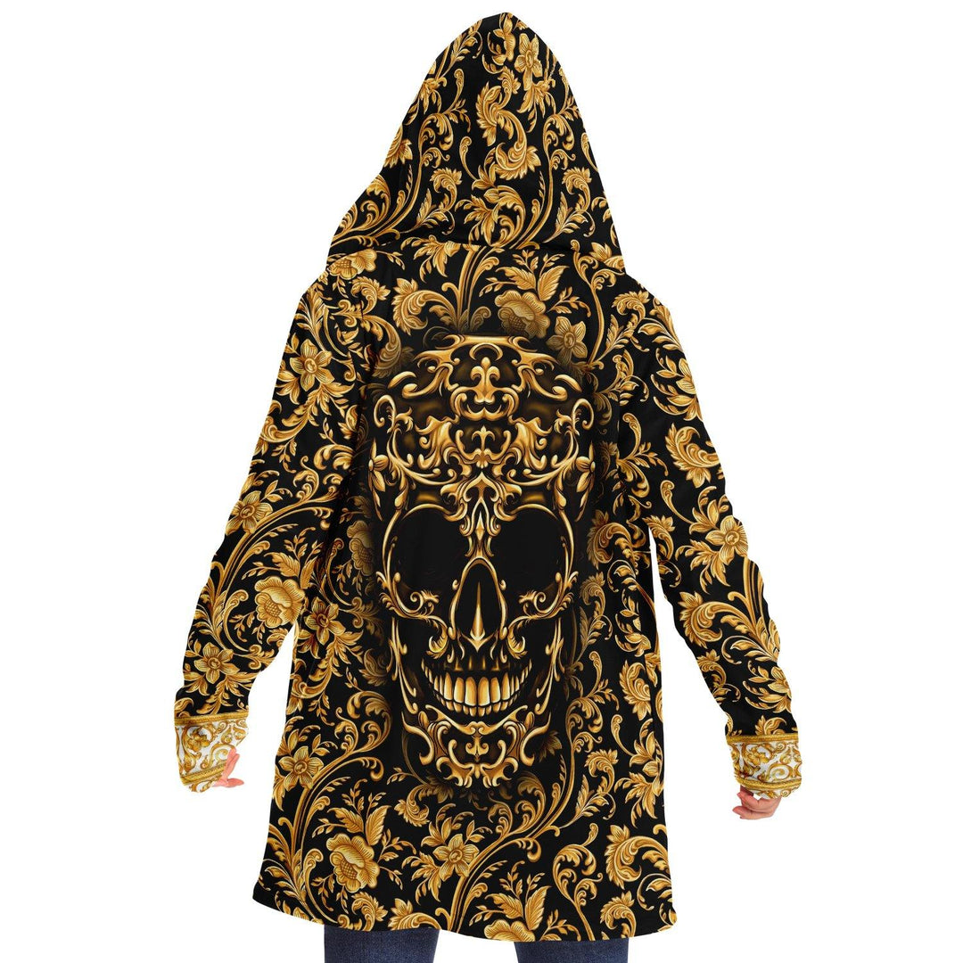 Gold Barock Skull Premium Sherpa Cloak - Manifestie