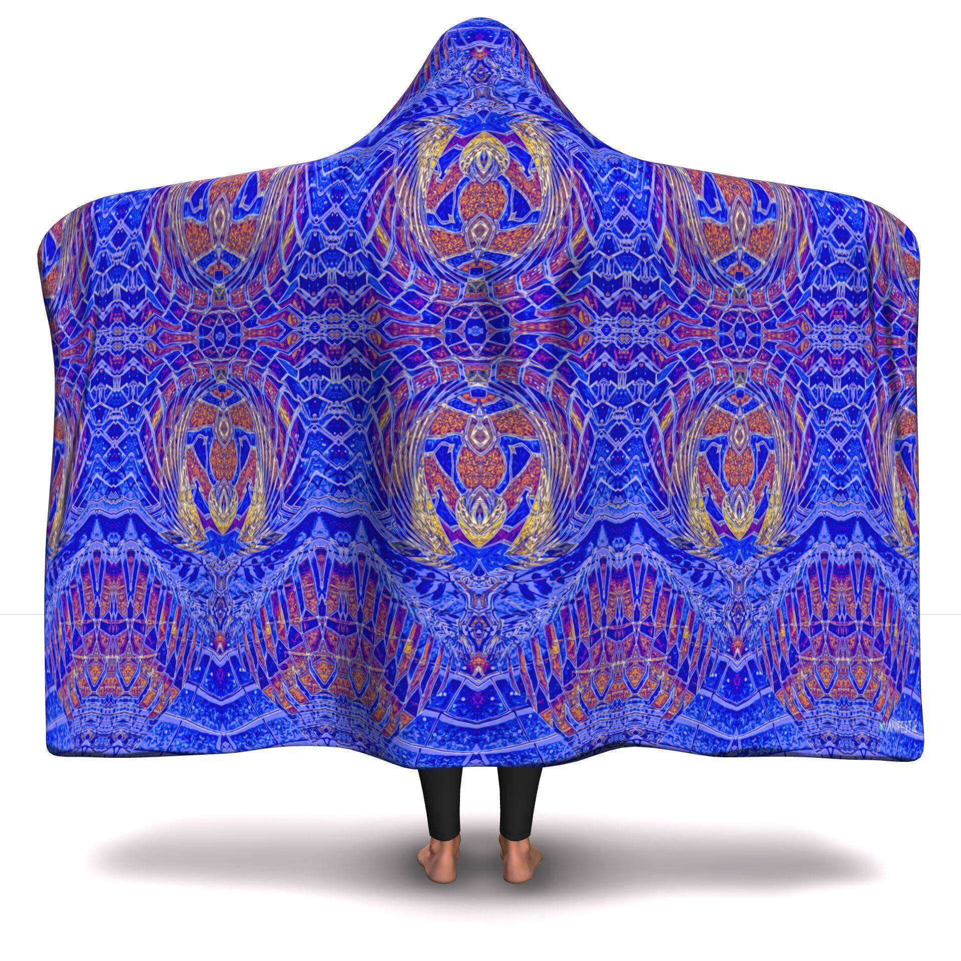 TEMPLE OF ANUBIS PREMIUM HOODED BLANKET with WRIST STRAPS | Plush, Premium Sherpa | Kids, Adult - Manifestie