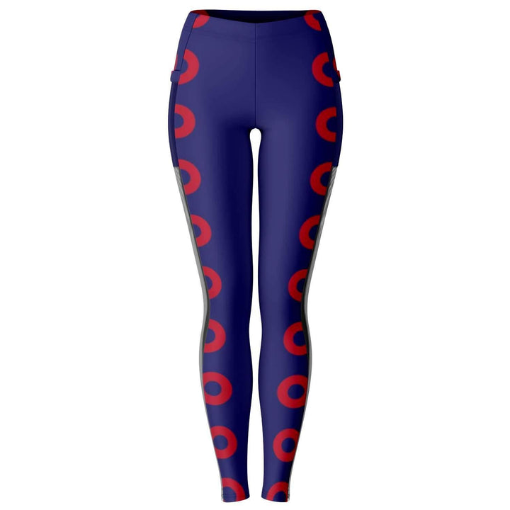 Fishman Donuts and Heart Premium Mesh Pocket Yoga Leggings | Phish Band | Black Trim - Manifestie