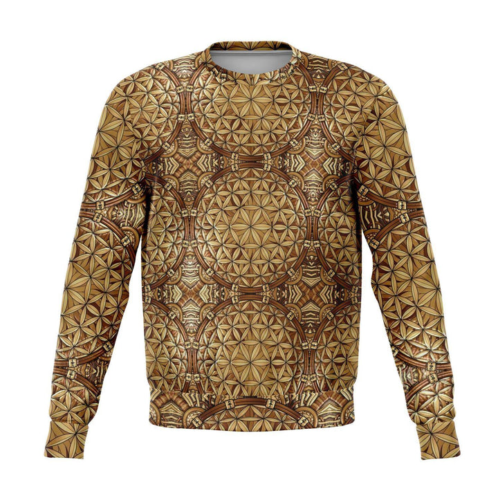 GOLD FLOWER OF LIFE unisex PREMIUM SWEATSHIRT - Manifestie