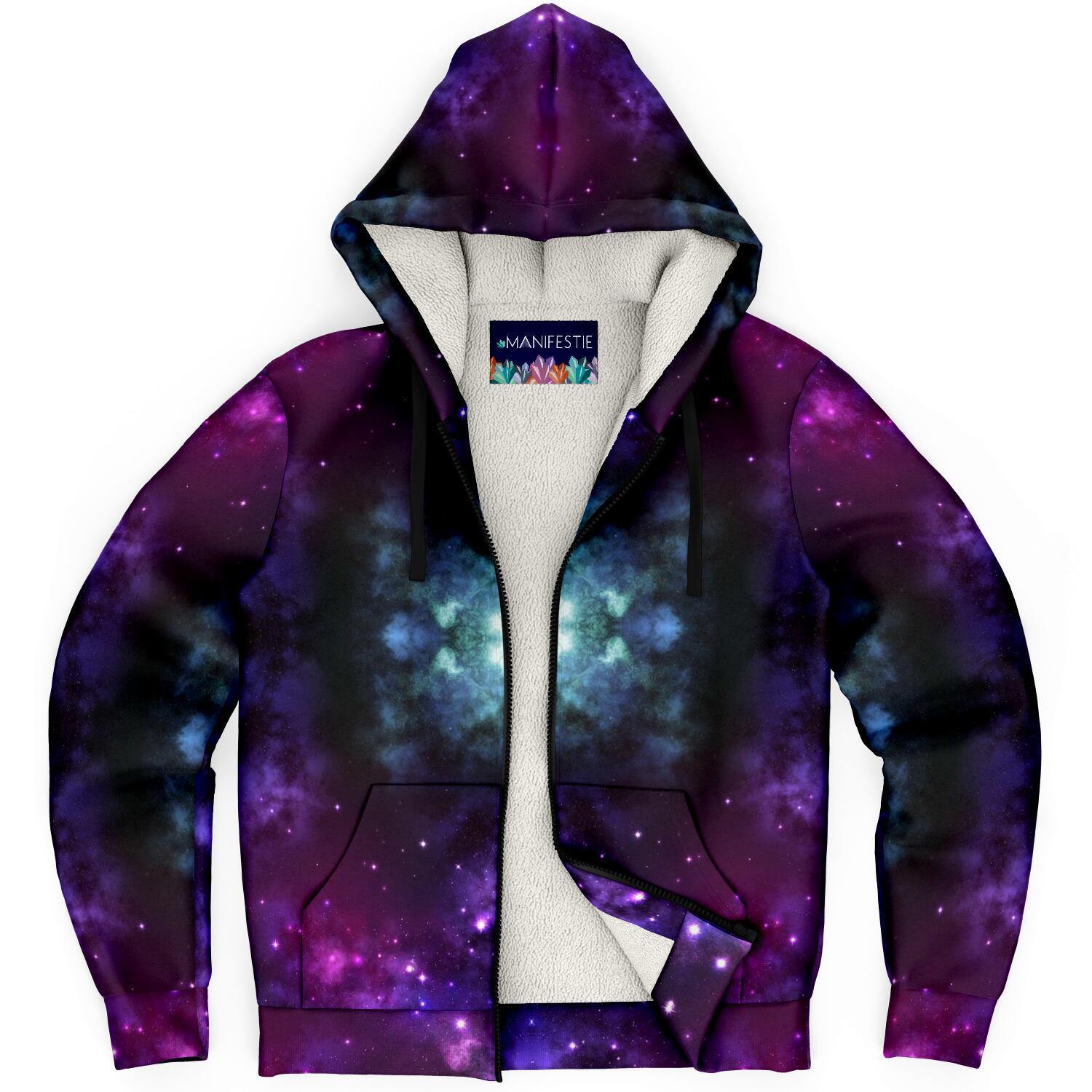 Galactic Premium Sherpa Lined Zip Hoodie - Manifestie