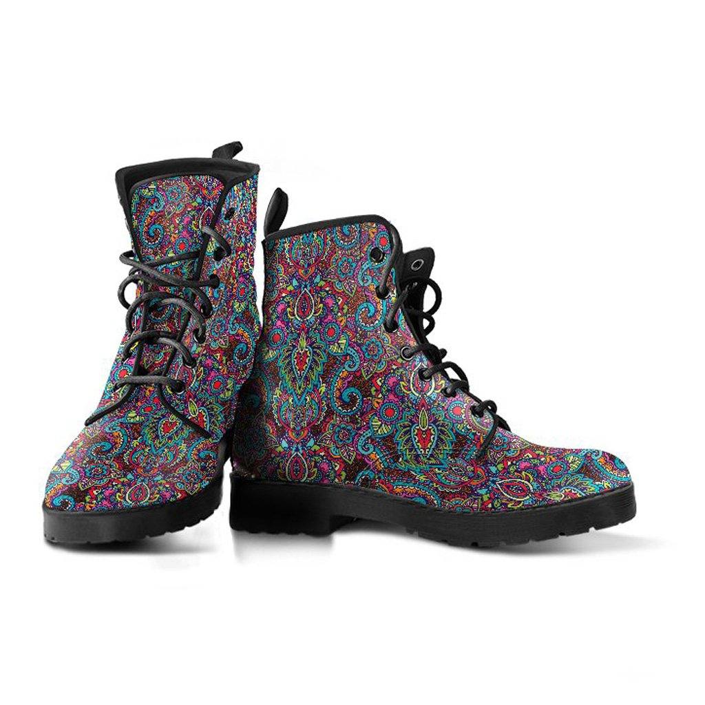 Paisley Vegan Leather Boots - Manifestie