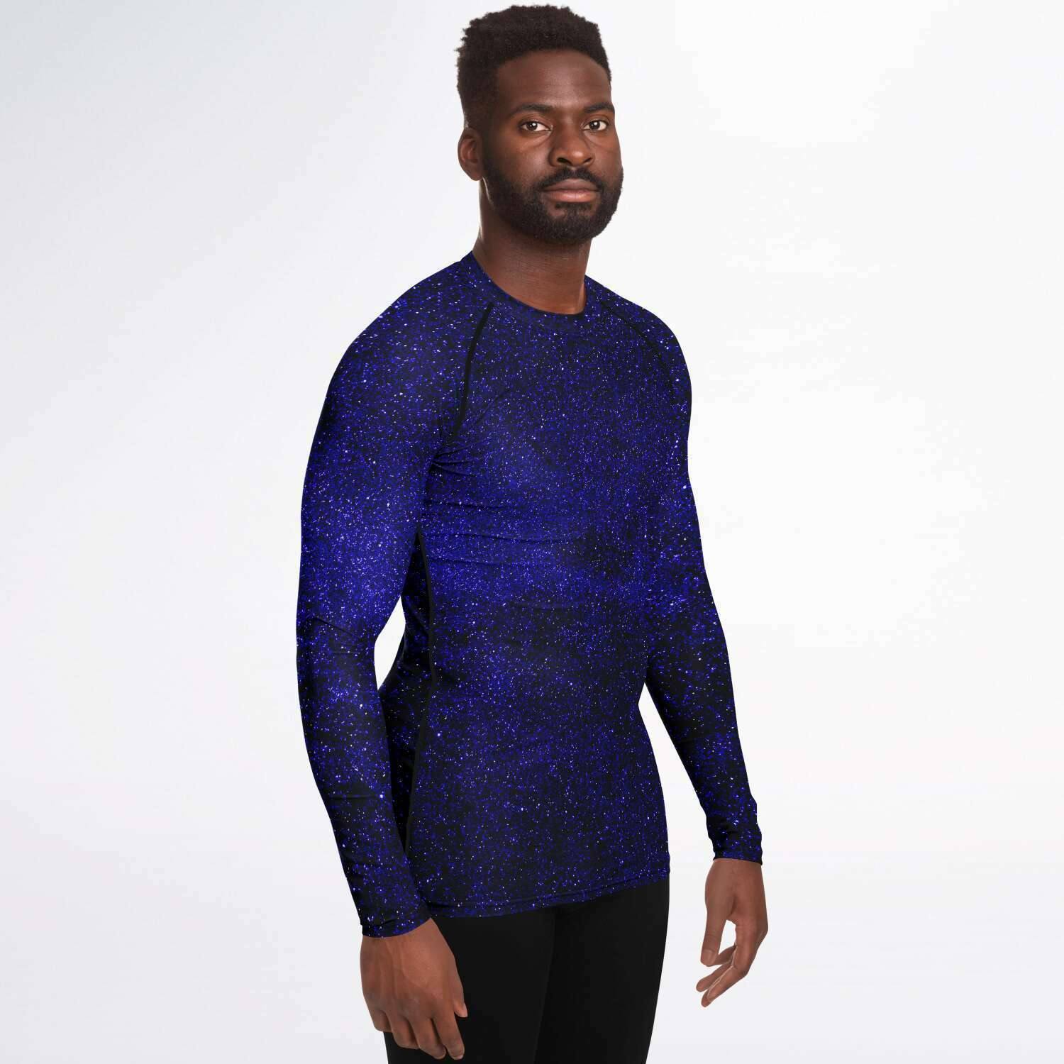 Deep Blue Galaxy Mens Rash Guard - Manifestie