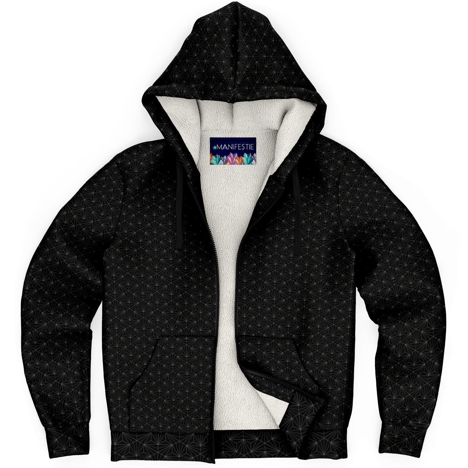 Onyx Sacred Connections Premium Sherpa Lined Zip Hoodie - Manifestie