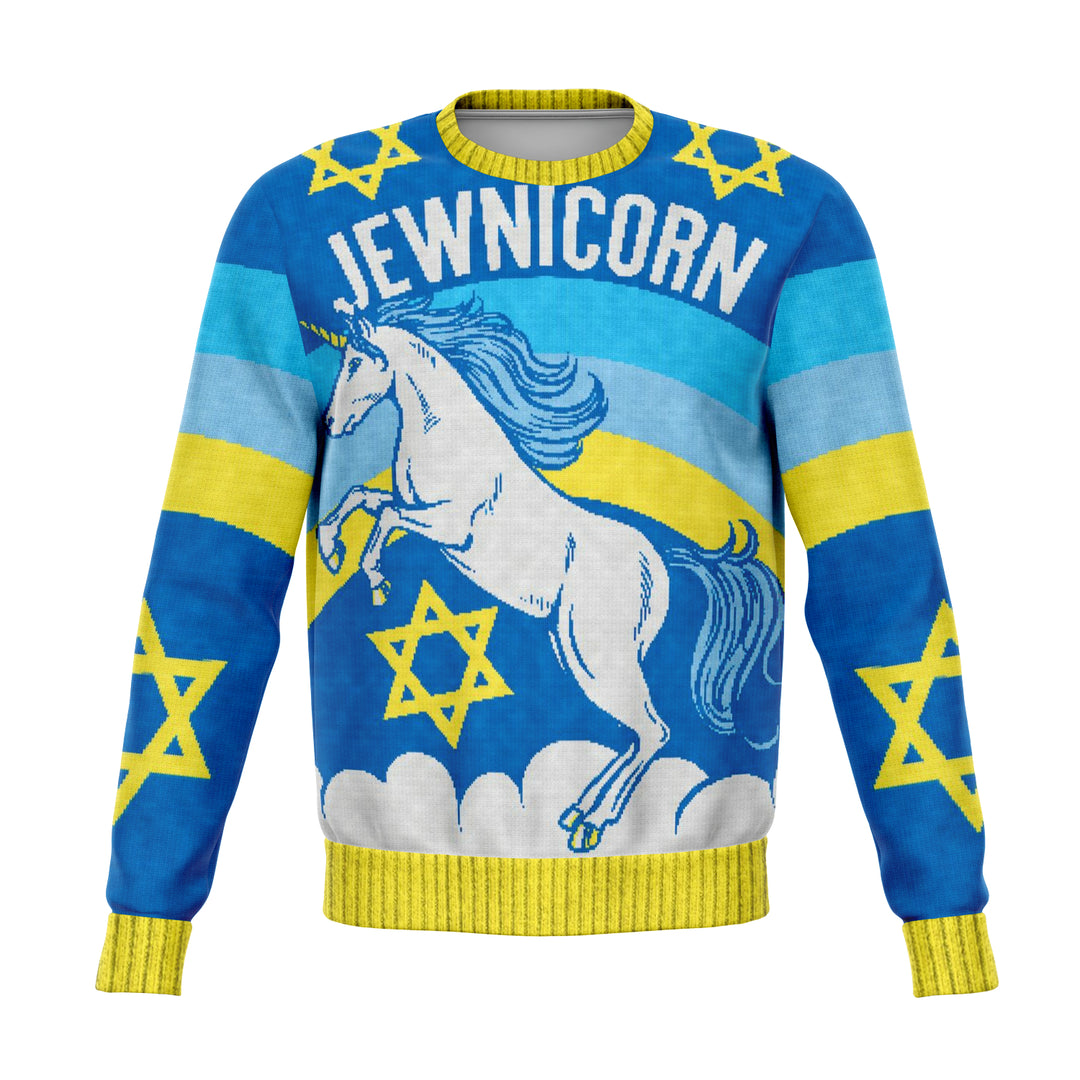 Jewnicorn Hanukkah Sweater, Holiday Sweater, Ugly Festive Sweater, Funny Sweater, Funny Party Shirt