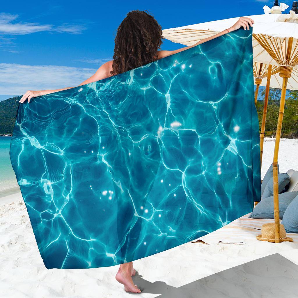 Pool Of Water Chiffon Beach Cover Up | Sarong | Pareo - Manifestie