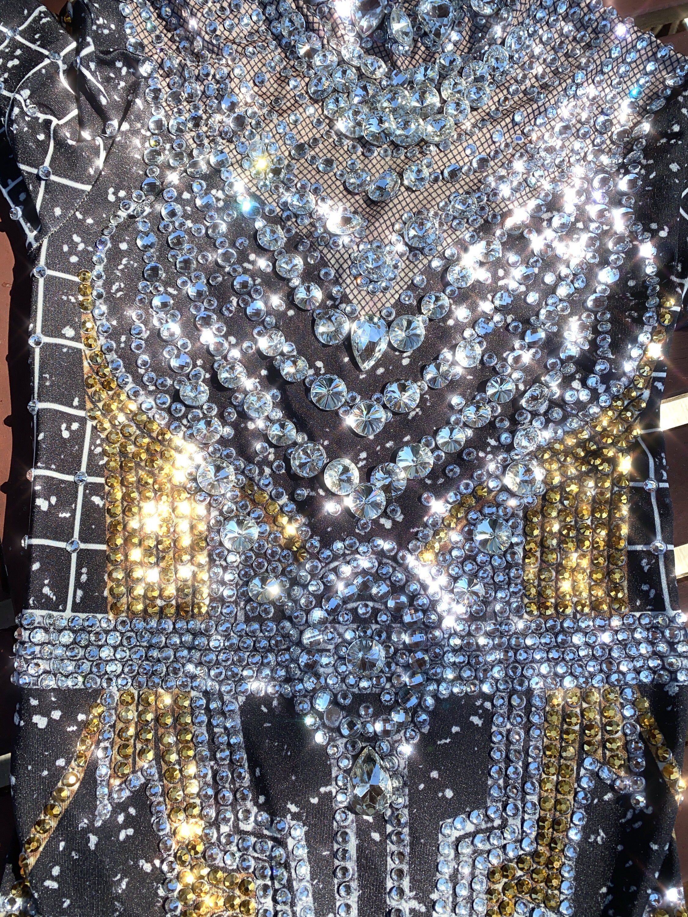 Luxury Rhinestone Festival Outfit, Pleiades Crystal Bodysuit, Festival Wedding Dress, Rave Outfit, Burning Man Outfit Dance Stage Costume