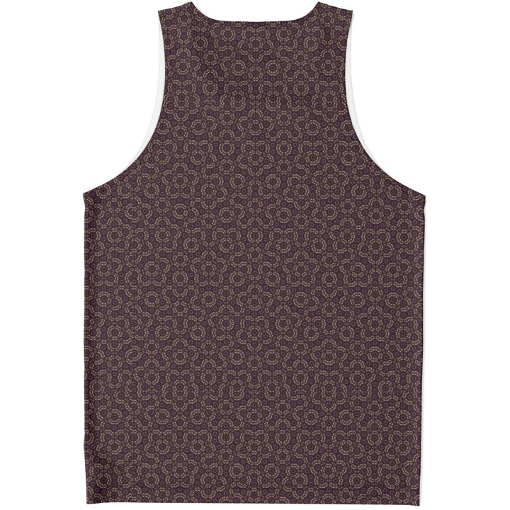 Mosaic Fractal Tank Top – Mocha Geometric Pattern Tank