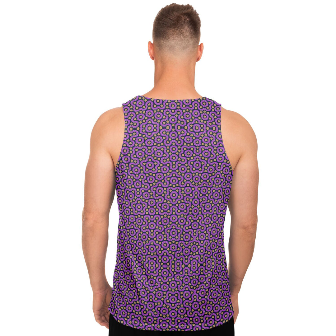 Mosaic Fractal Tank Top – Fuscia Geometric Pattern Tank