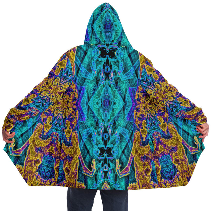 Seer Cuddle Cloak | Unisex Minky Sherpa Lined Hooded Coat | Women and Mens Festival Coat | Mountain Fashion