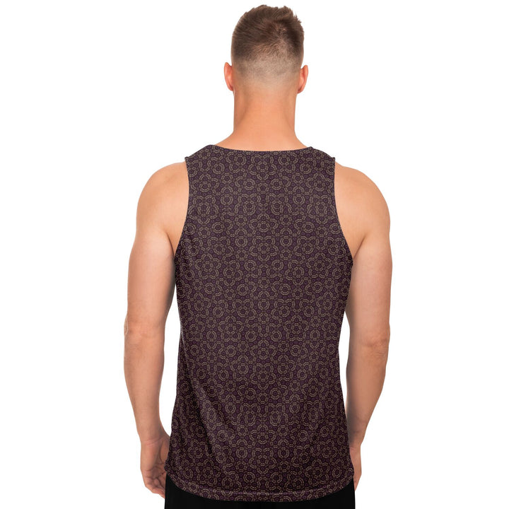 Mosaic Fractal Tank Top – Mocha Geometric Pattern Tank