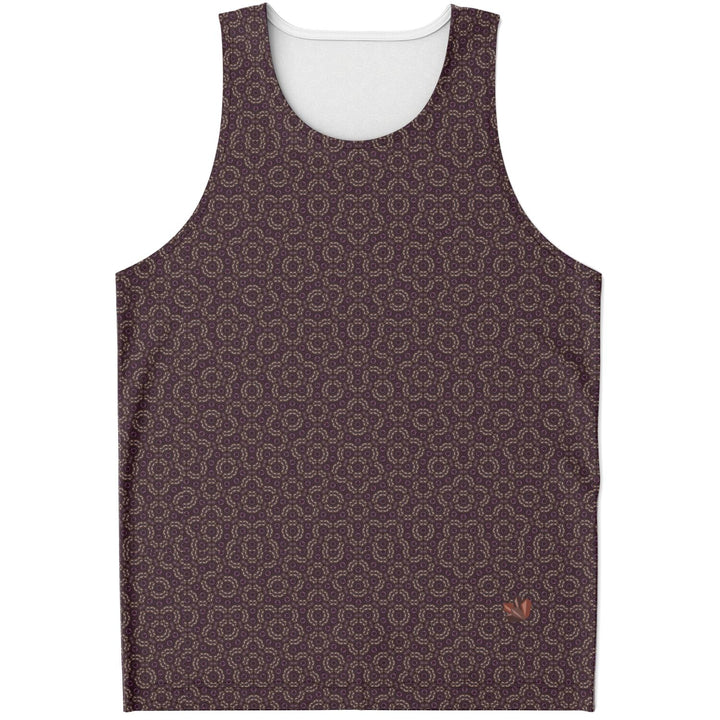 Mosaic Fractal Tank Top – Mocha Geometric Pattern Tank