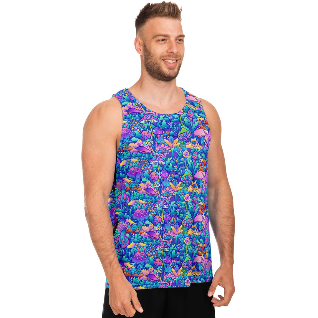Psychedelic Mushroom Tank Top – Trippy Festival Shirt
