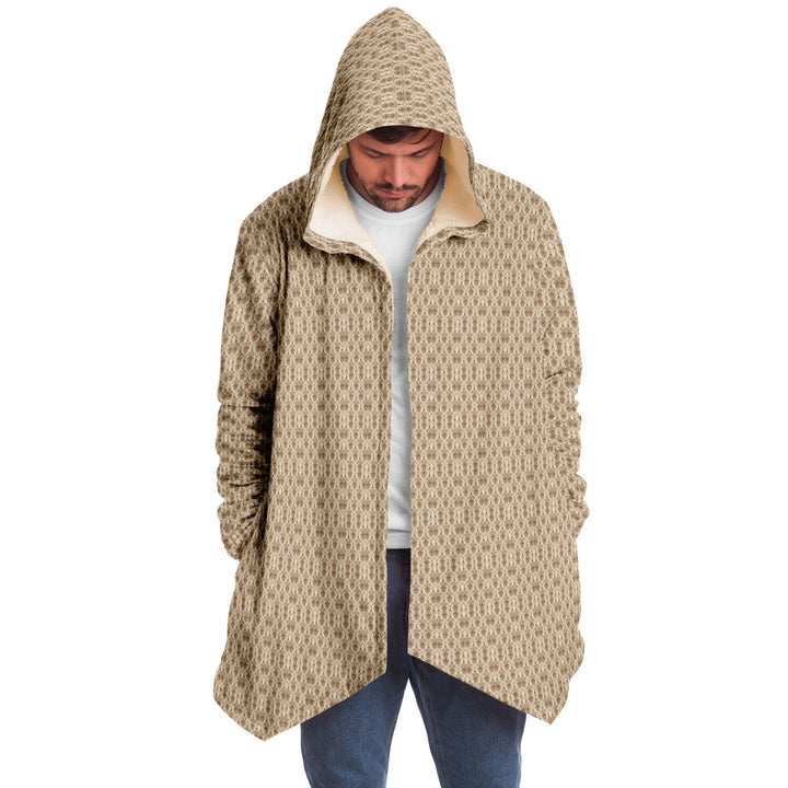 Cream Baroque Cuddle Cloak | Unisex Minky Sherpa Hooded Coat