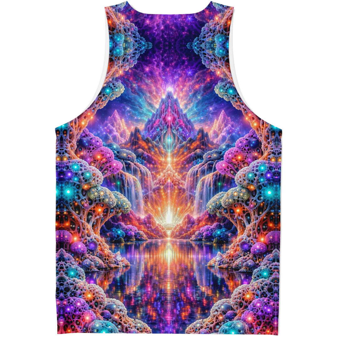 Fractal Falls Tank Top – Psychedelic Mountain Landscape Tank