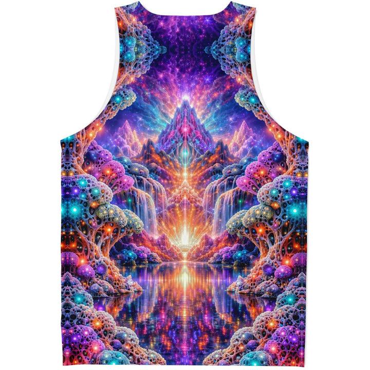 Fractal Falls Tank Top – Psychedelic Mountain Landscape Tank