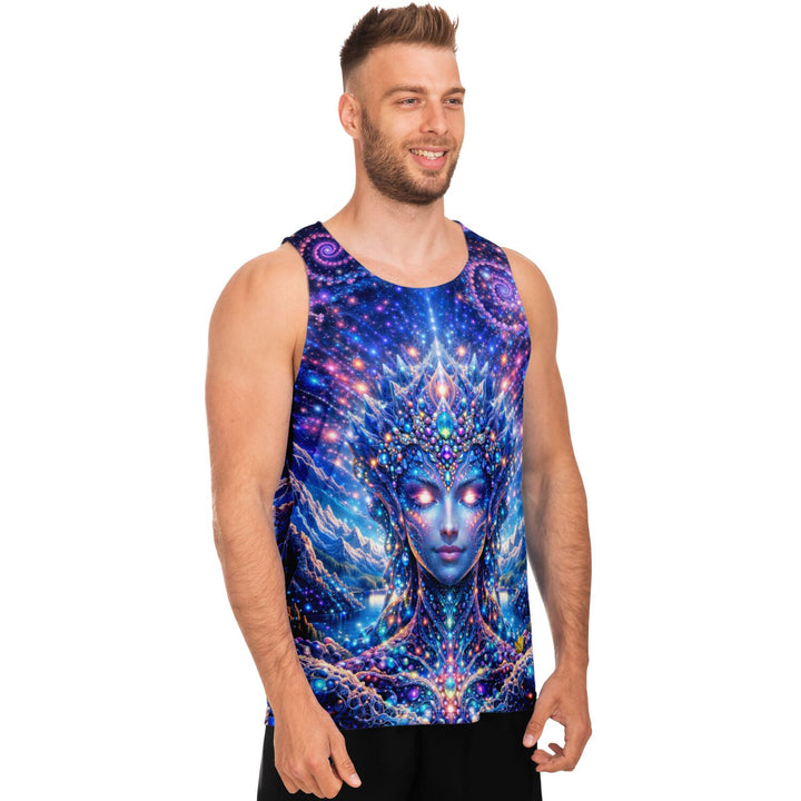 Cosmic Oracle Tank Top – Visionary Goddess Psychedelic Shirt