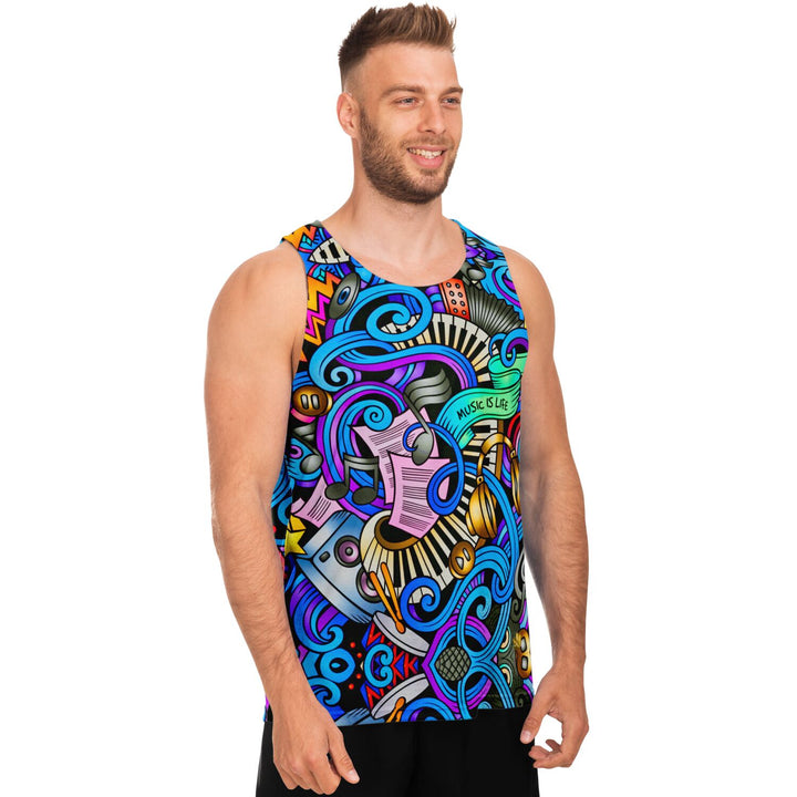 Music Is Life Festival Tank Top – Bold Concert Shirt for Jam Shows, Raves &amp; Summer Fits