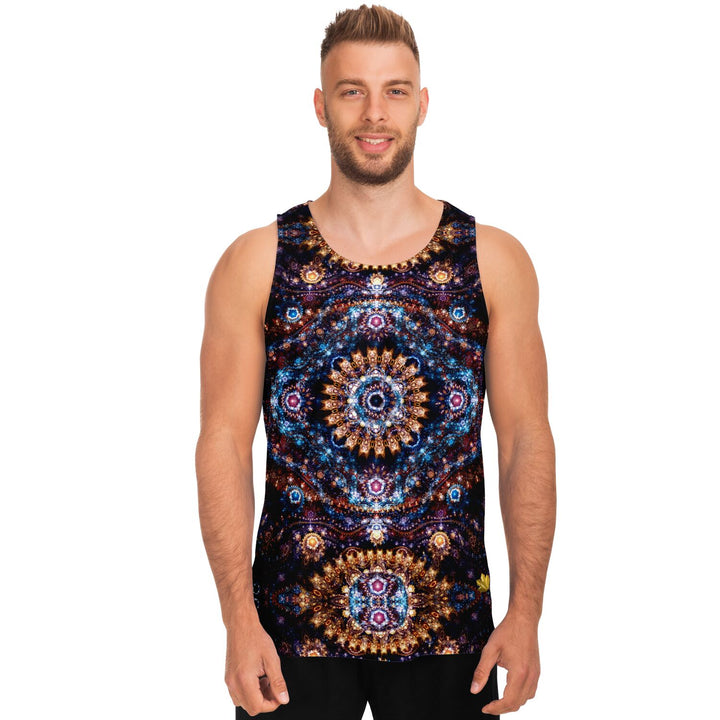 Cosmic Plane Tank Top – NASA Space Image Festival Shirt with Celestial Mandala Pattern