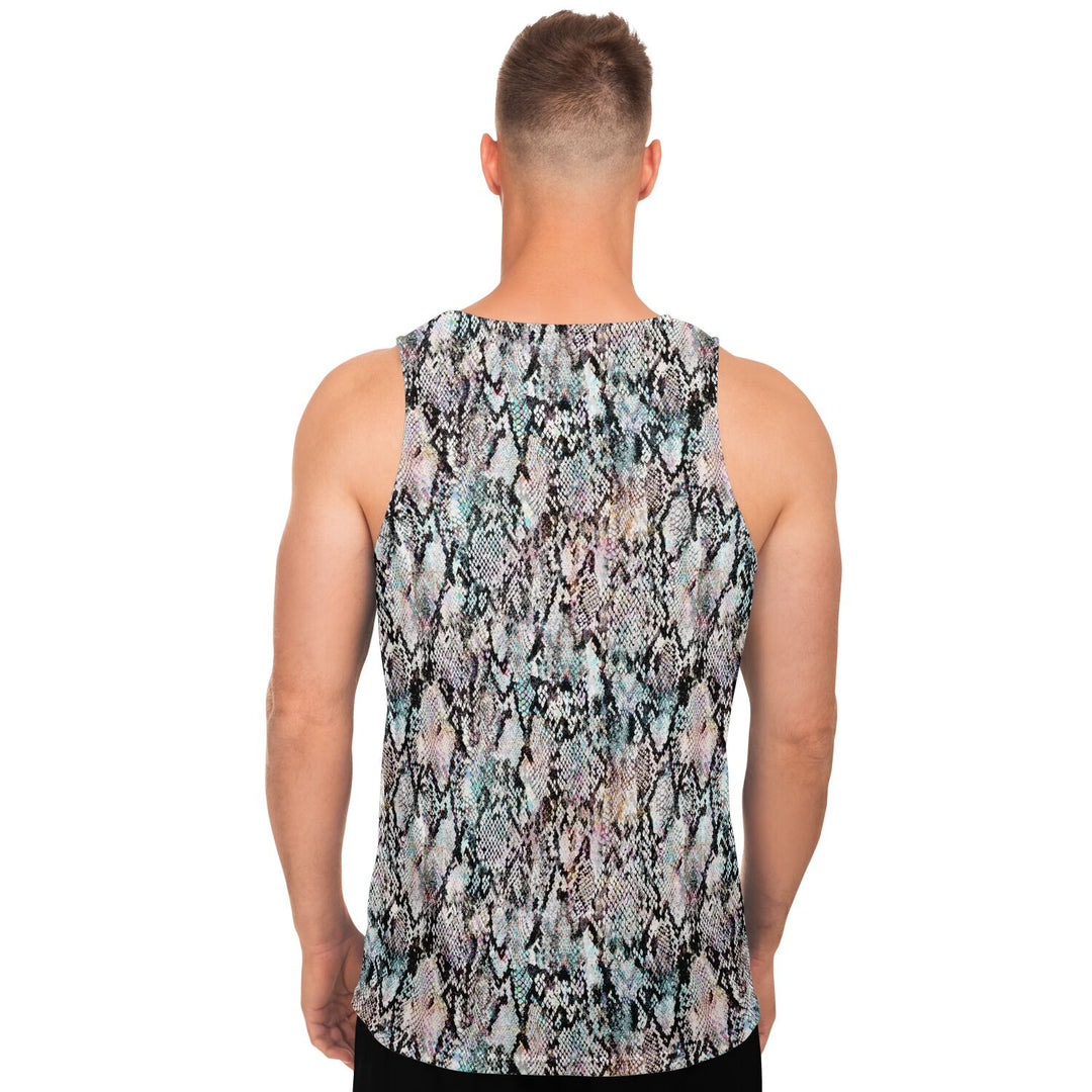 Prism Python Tank Top | Black | Snake Print Festival Shirt