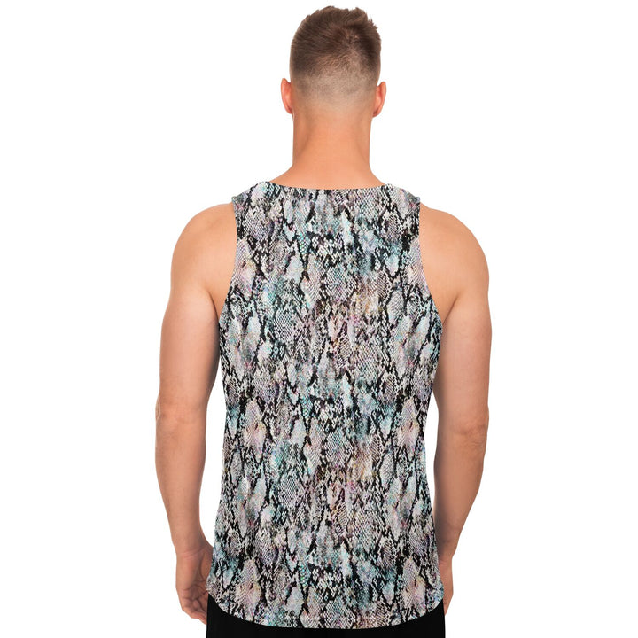 Prism Python Tank Top | Black | Snake Print Festival Shirt