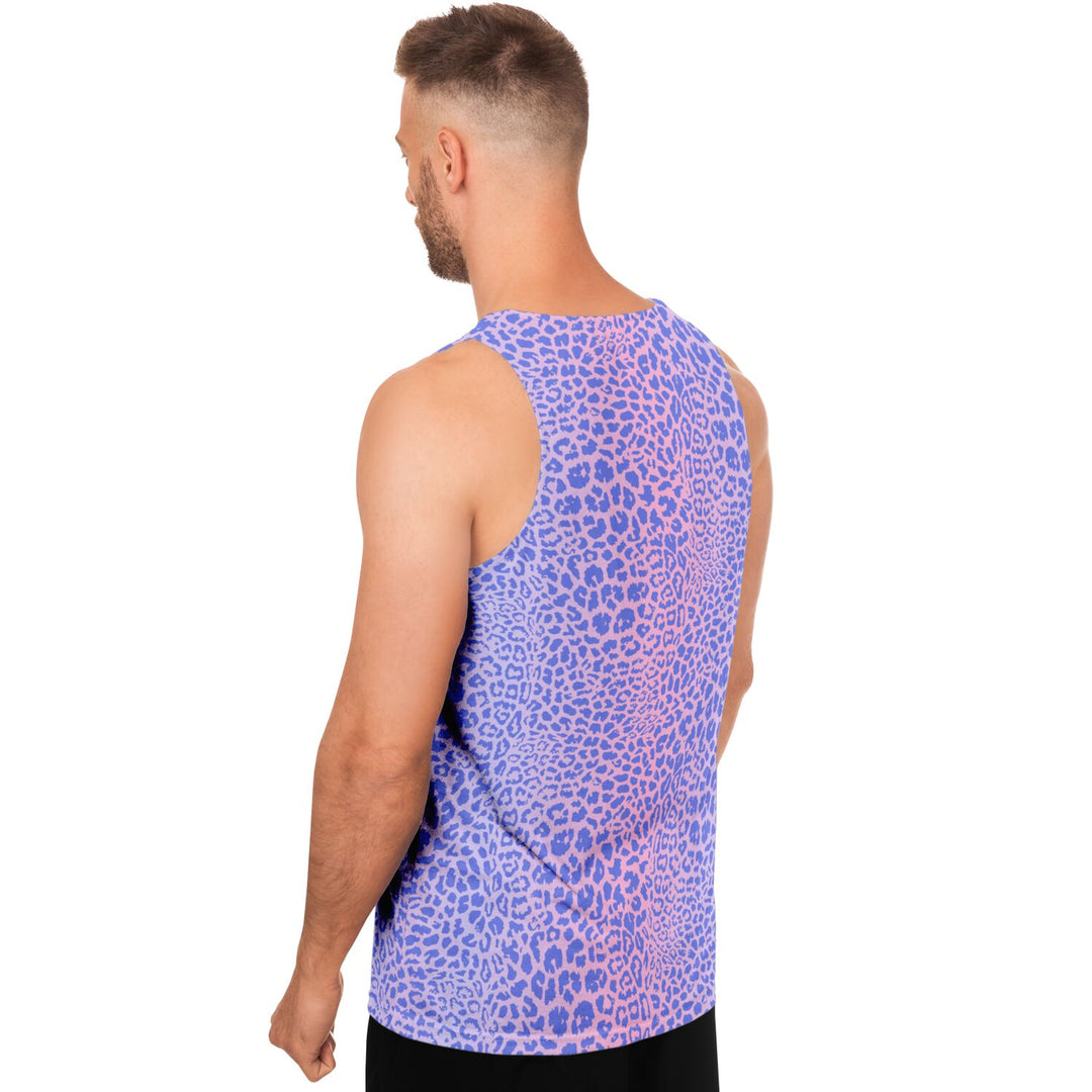 Lavender Leopard Tank Top – Gradient Animal Print Festival Shirt