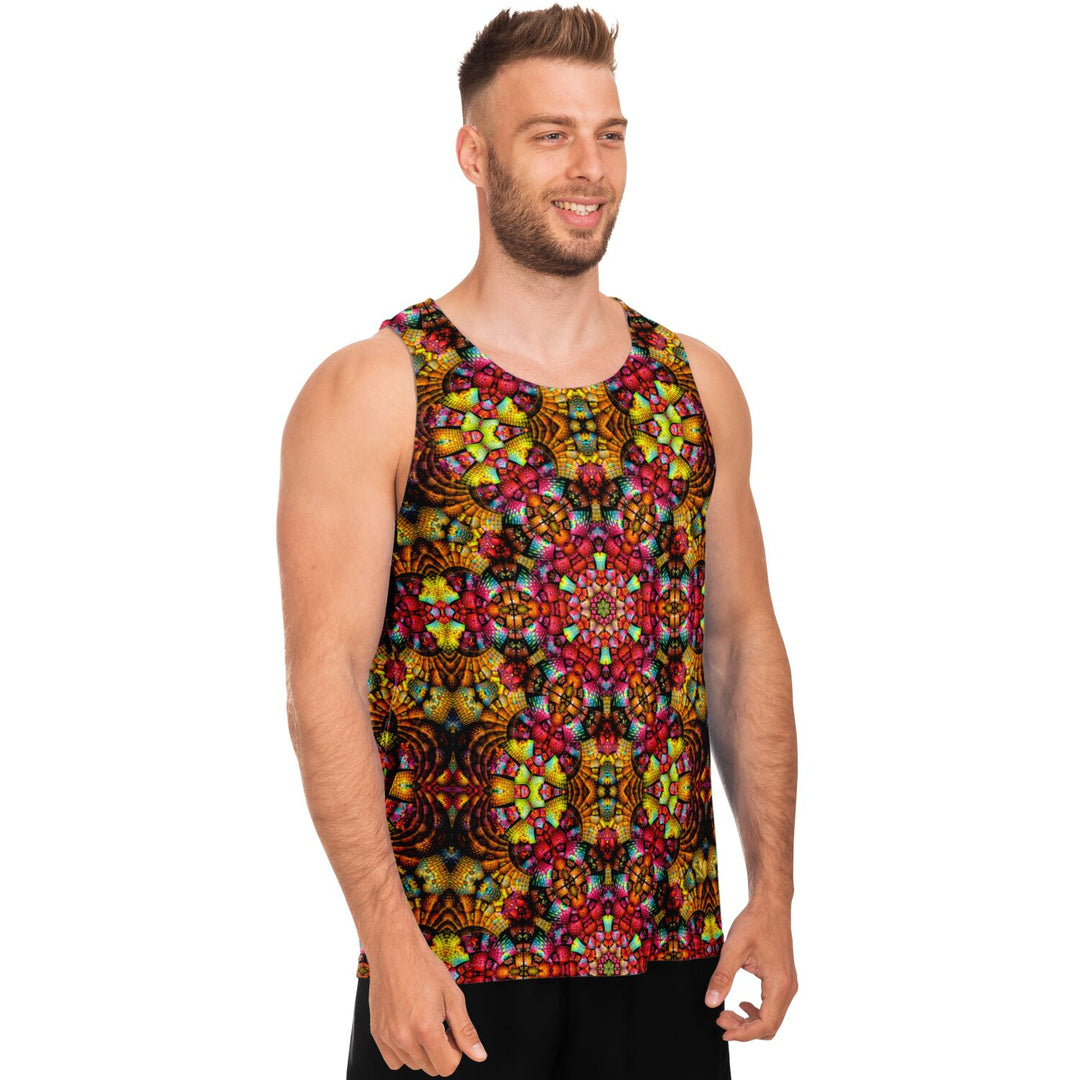 Fractal Glass Tank Top – Kaleidoscope Pattern Festival Shirt