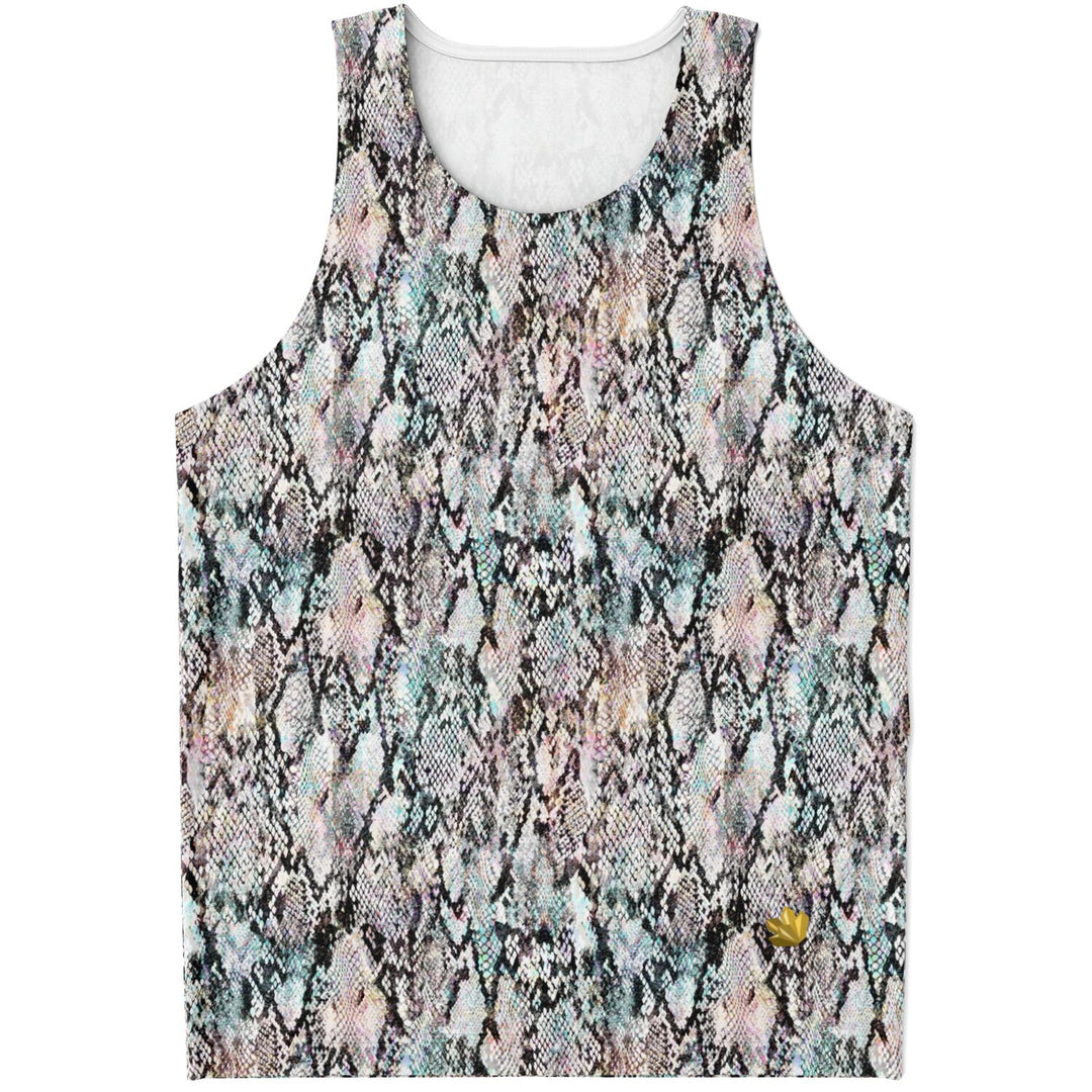 Prism Python Tank Top | Black | Snake Print Festival Shirt
