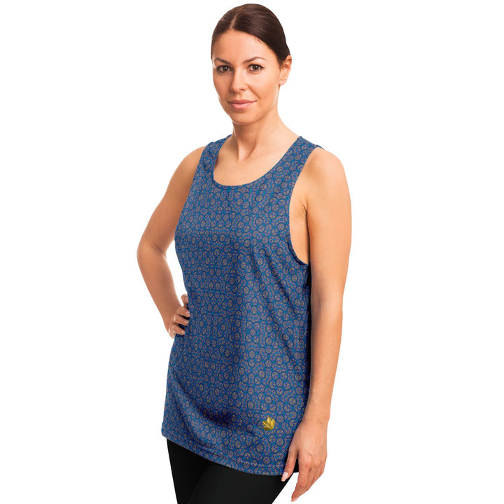 Mosaic Fractal Tank Top – Starlight Geometric Pattern Tank