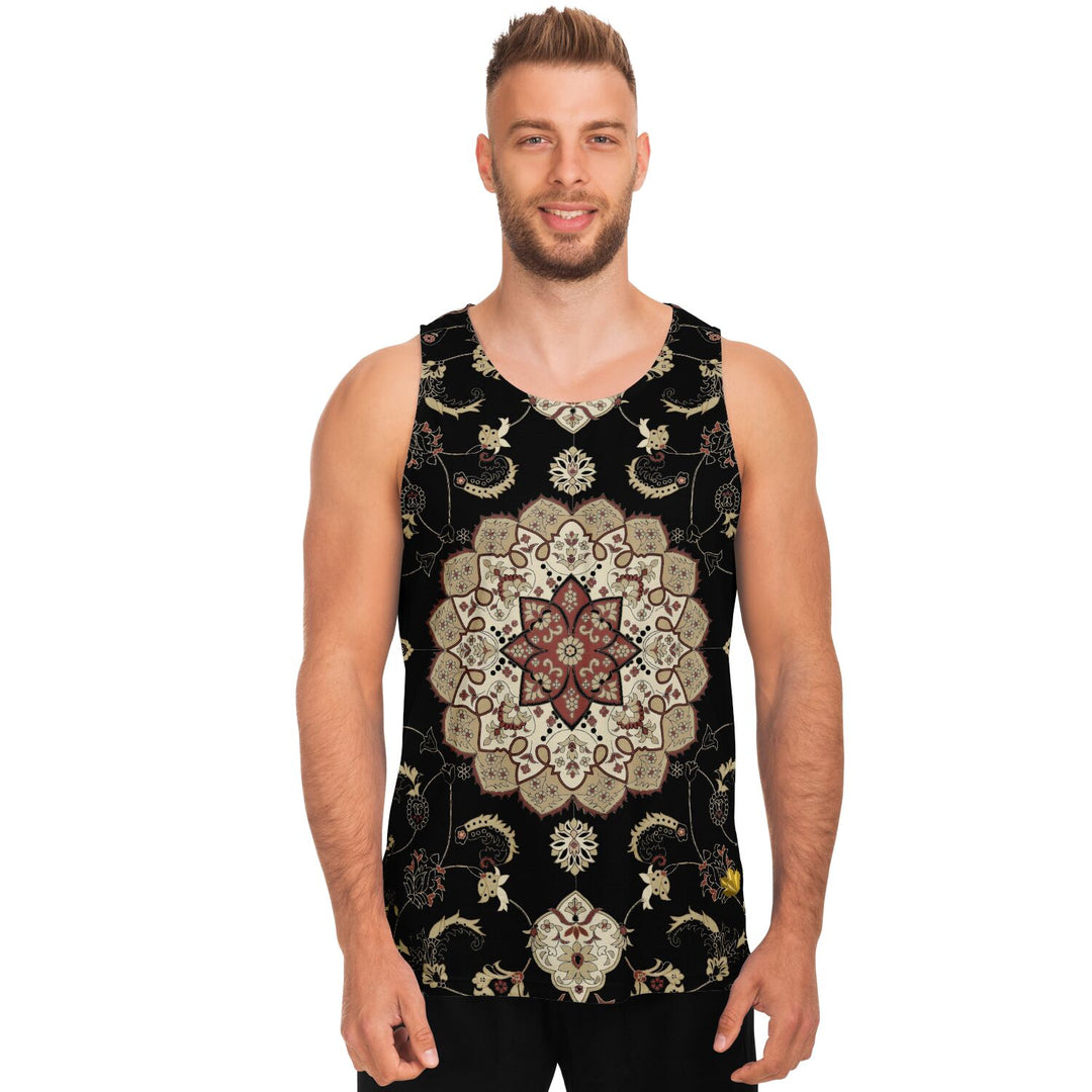 Classic Persian Tank Top | Black | Ornate Mandala Festival Shirt