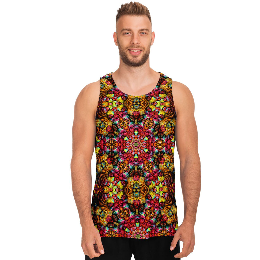 Fractal Glass Tank Top – Kaleidoscope Pattern Festival Shirt