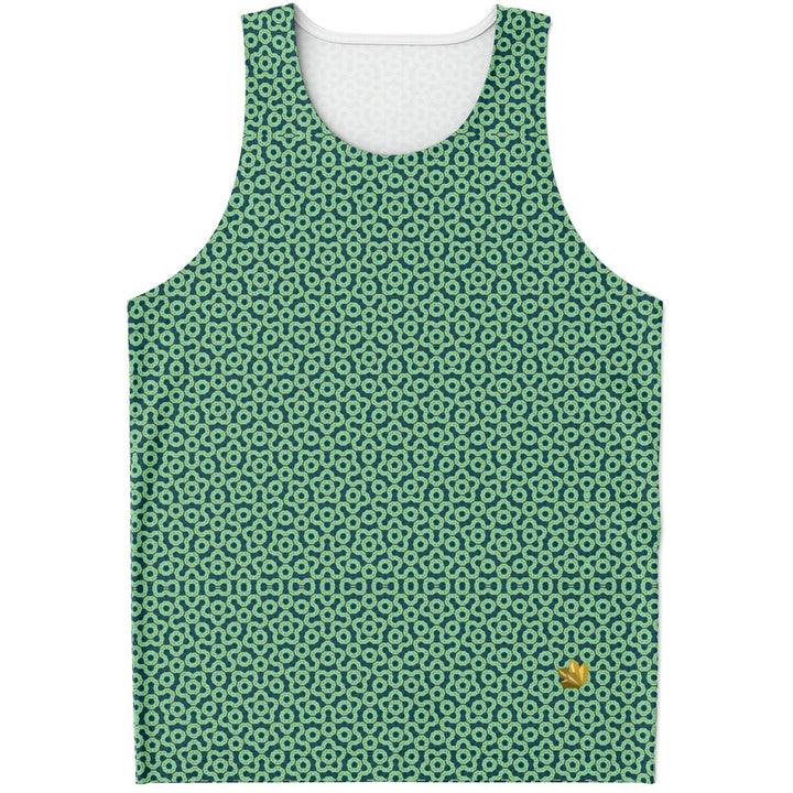 Mosaic Fractal Tank Top – Green Geometric Pattern Tank