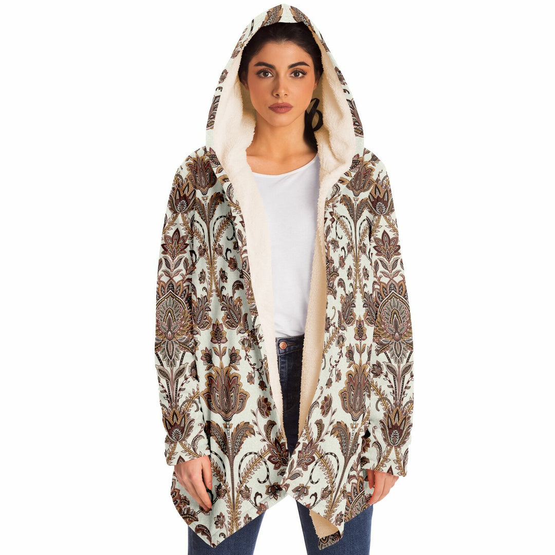 Spirit Ember Cuddle Cloak | Unisex Minky Sherpa Lined Hooded Coat | Women and Mens Festival Coat | Mountain Fashion