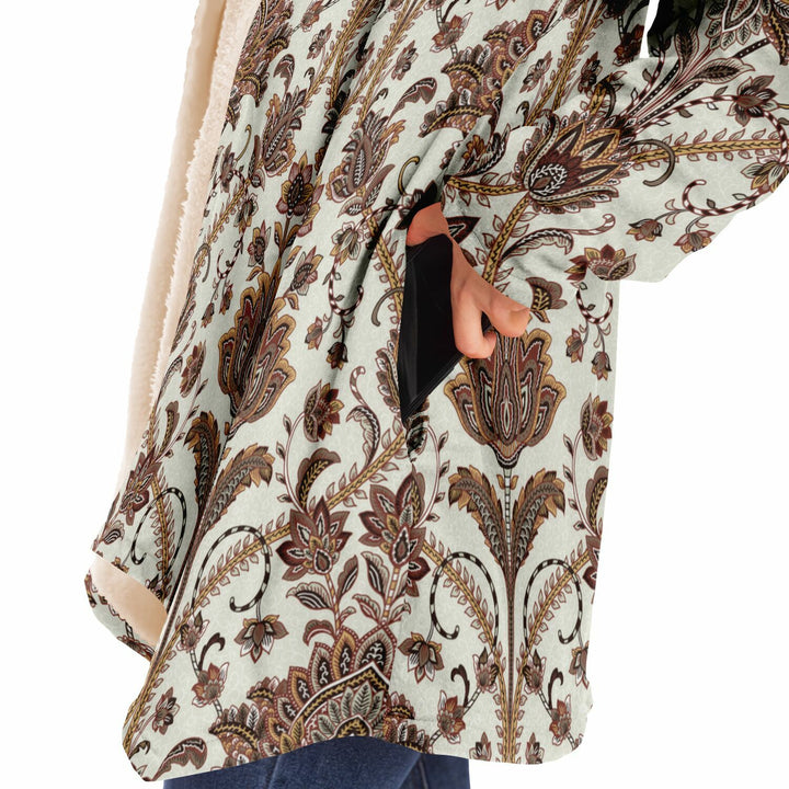 Spirit Ember Cuddle Cloak | Unisex Minky Sherpa Lined Hooded Coat | Women and Mens Festival Coat | Mountain Fashion