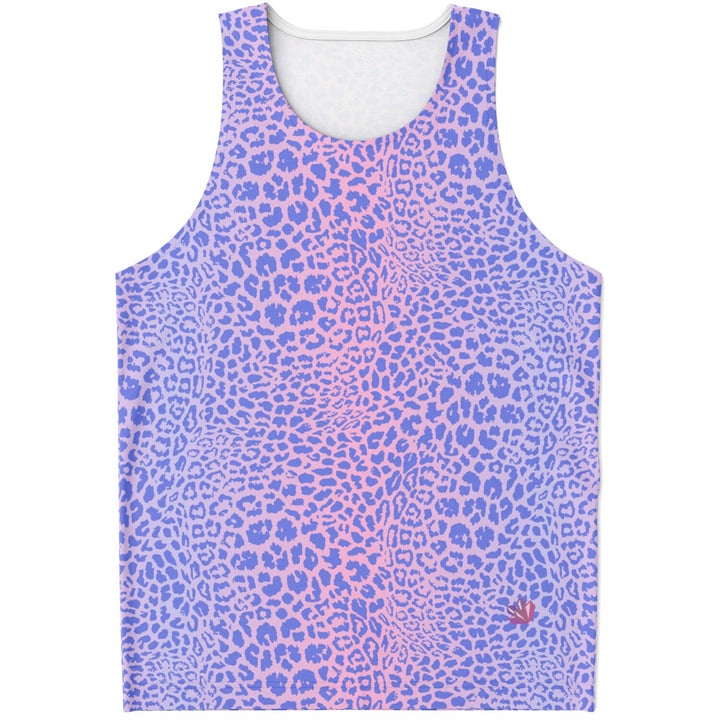 Lavender Leopard Tank Top – Gradient Animal Print Festival Shirt