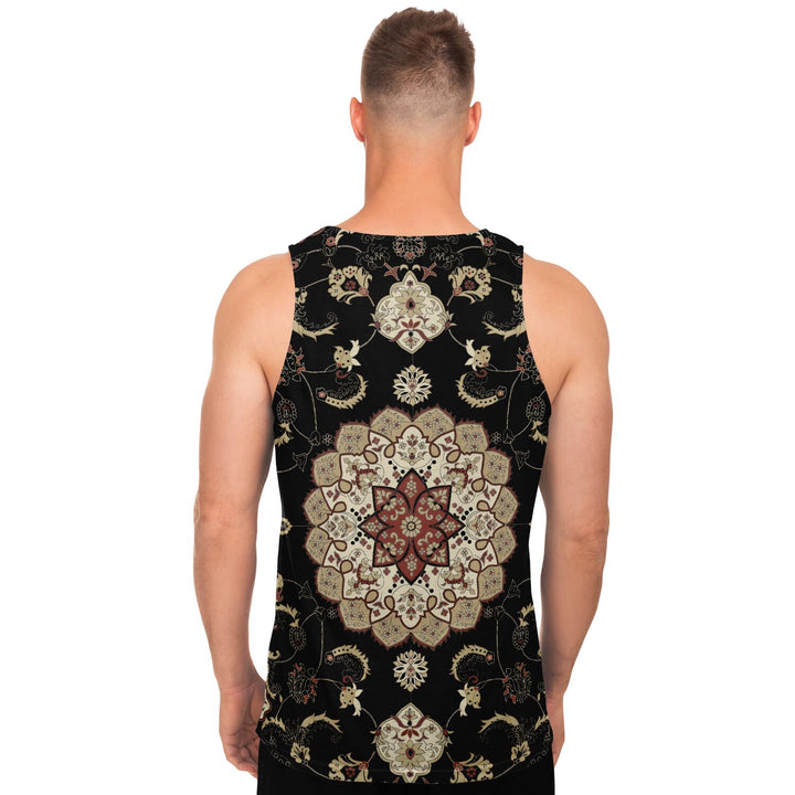 Classic Persian Tank Top | Black | Ornate Mandala Festival Shirt