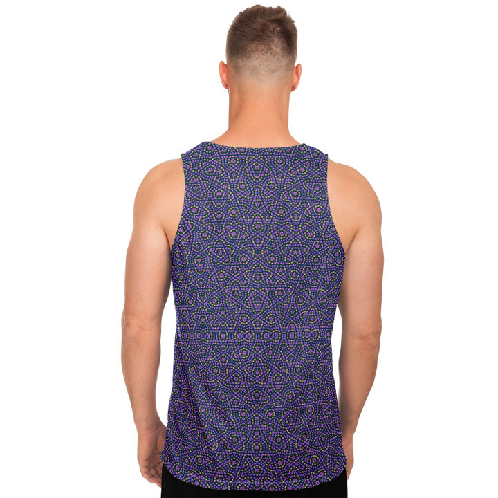 Mosaic Fractal Tank Top – Purple Geometric Pattern Tank