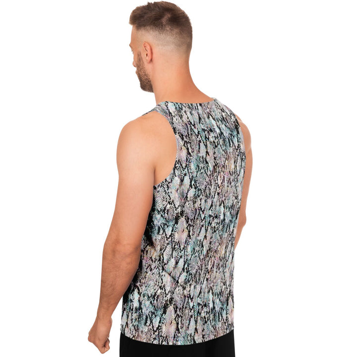 Prism Python Tank Top | Black | Snake Print Festival Shirt