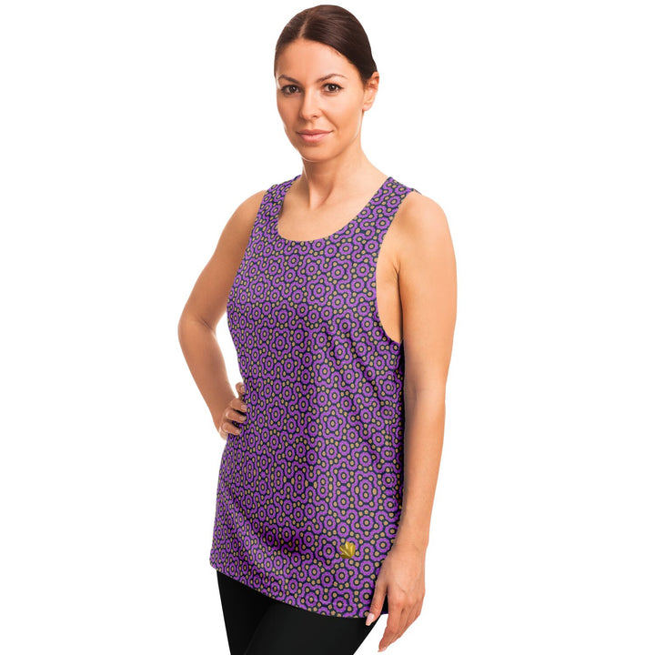 Mosaic Fractal Tank Top – Fuscia Geometric Pattern Tank