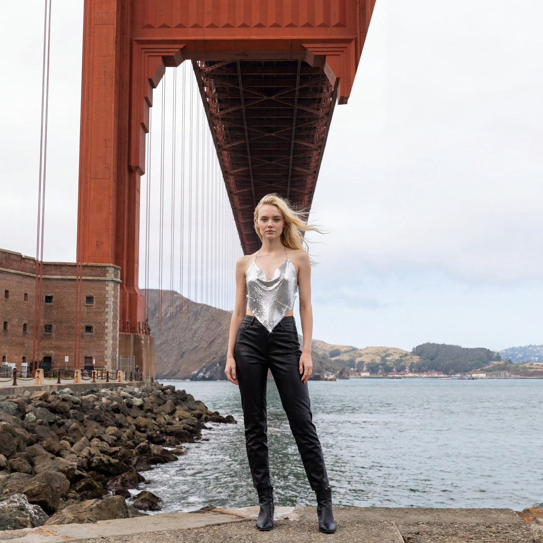 Layla Top in Silver / Women&