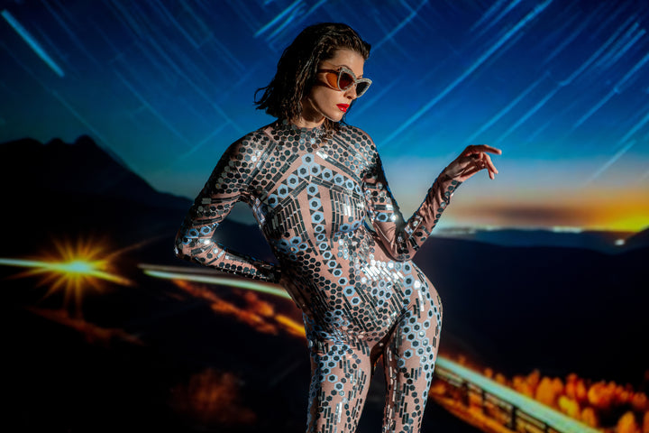 Roaring Cat Eye Rhinestone Sunglasses, Retro 20's Glamour
