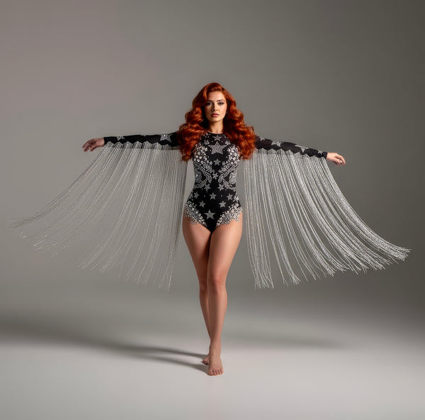 Halley's Rhinestone Bodysuit | Stars & Pearls Tassel Festival