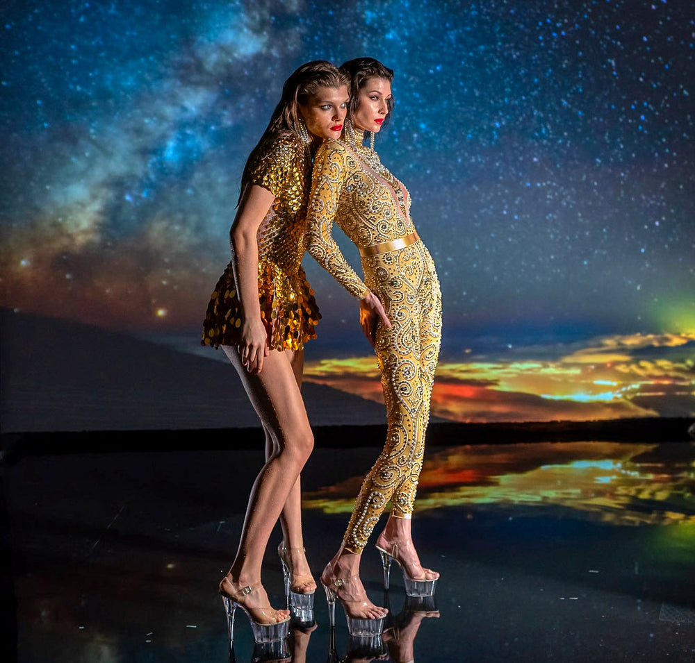 Metallic seashell sequin dress – Manifestie
